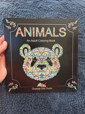 "Animals" Adult Coloring Book - Black Cover